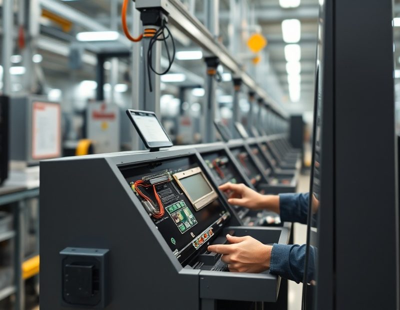 Production line for self-service terminals